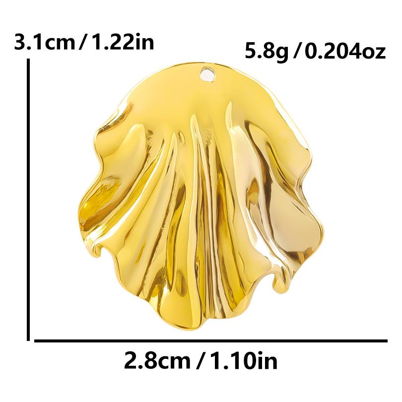 6pcs Real Gold Plated Ocean Animal Turtle Shell Conch Starfish Diy Charms For Jewelry Making Bulk Stainless Steel Charm Pendant