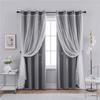 Double Layer Curtains with Star Cut-Outs Blackout Rod Pocket Drapes Projects Beautiful Starry Patterns Home Window Decor