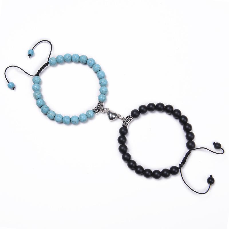 JYL TS Bracelet Heart Magnetic Couple Beaded Draws True Love & Relationship Bliss Style-7