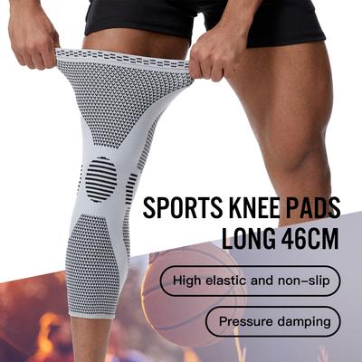 1 Stück Kompressions-Kniebandage, Elastische und atmungsaktive Kniebandage, Stütz-Kniebandage, Gymnastik-Sport-Protektor, Basketball A