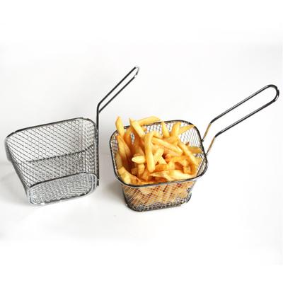 Frying Square Basket Strainer Plating Wire Mesh Fryer Tools for French Fries Fried Food