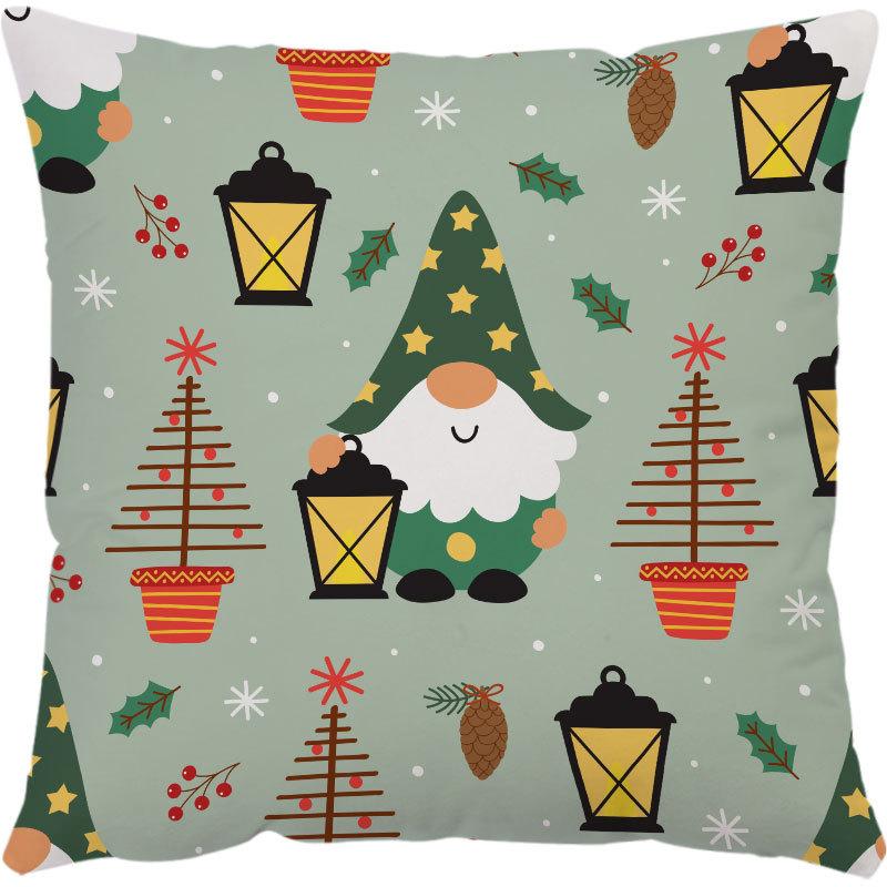 Amazon Hot Pillow Cartoon Doll Vánoční polštář Povlak na polštář Povlak na polštář na pohovku Povlak na polštář na sedák