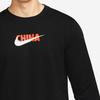 Nike Solid Color Crew Neck Pullover With Brand Logo Print Long Sleeve Sweatshirt Men Tops Black DV5290-010