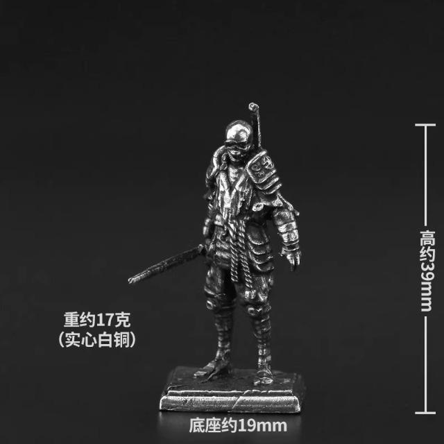 

Ancient Shogunate Skeleton Warrior Soldiers Model Metal Toys Boys Gifts Creative Miniature Ornament Accessories Board Game Piece