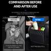 Leather Car Backseat Storage Bag Multifunctional Vehicle Leather Storage Bag  Garbage Bag