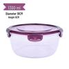 Round Plastic Bento Lunch Box Set - Microwave & Fridge Safe, Sealable Food Storage Containers
