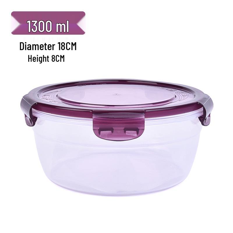 Round Plastic Bento Lunch Box Set - Microwave & Fridge Safe, Sealable Food Storage Containers