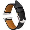 Frosted Brown Genuine Leather Watch Strap Replacement for Apple Watch Series 7 8 SE Custom Wristband Replacement Accessory