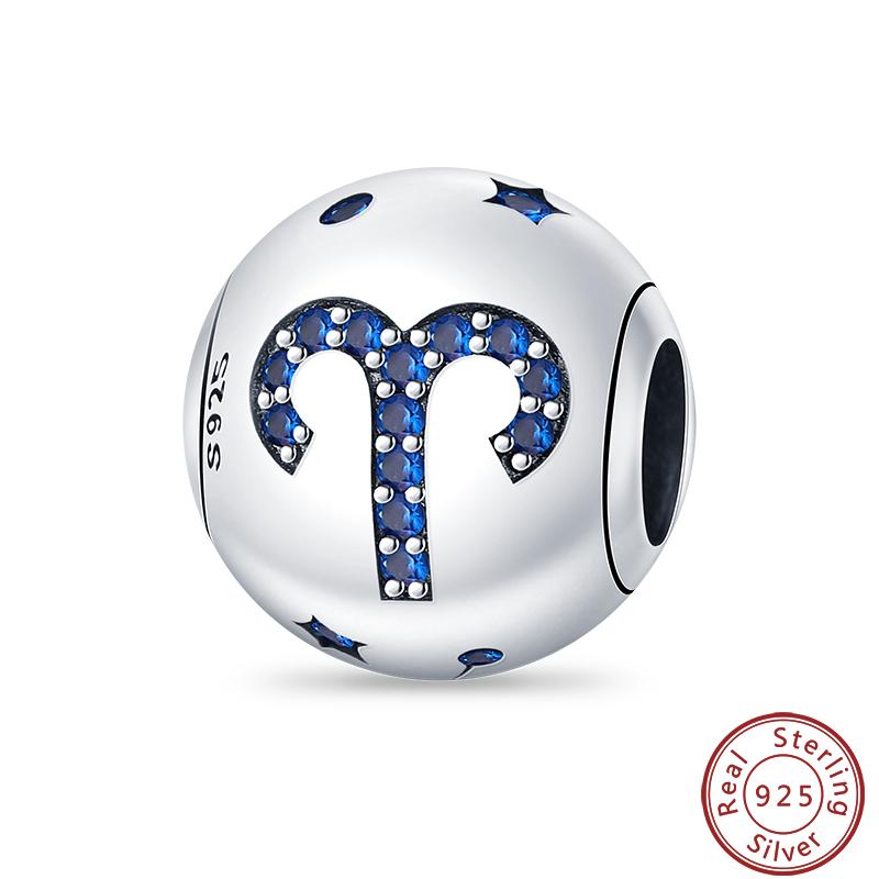 Lucky Copper Craft Birthday Zodiac Series Colorful Shining Zircon Lucky Beads Charms 3Mm Diy Exquisite Jewelry Making