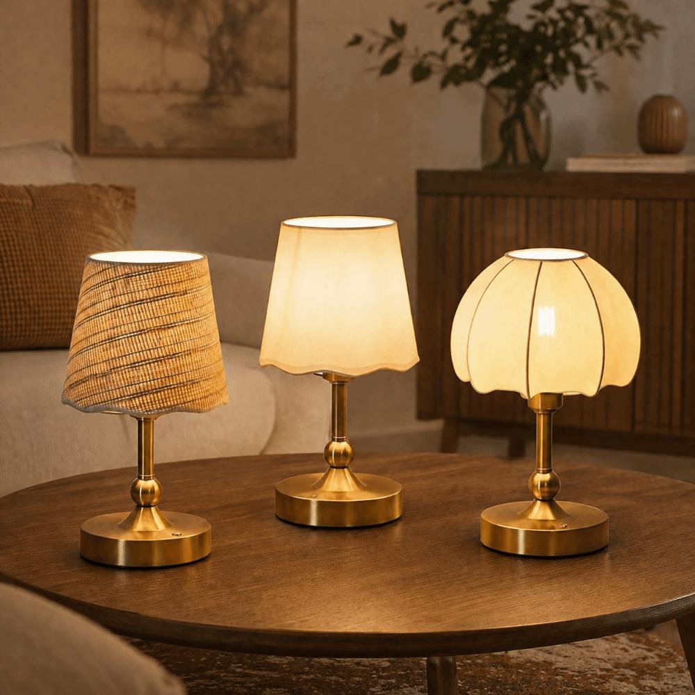 Nordic Style LED Table Lamp Vintage Gold Bedside Lamp Retro Desk Lamp Atmosphere Lamp  Hotel