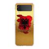 Etui na telefon Samsung Galaxy Z Flip 3 4 5 Przezroczyste składane Twarda PC powłoka Dla Galaxy Z Flip 3 5 Przezroczyste etui flaga Albanii