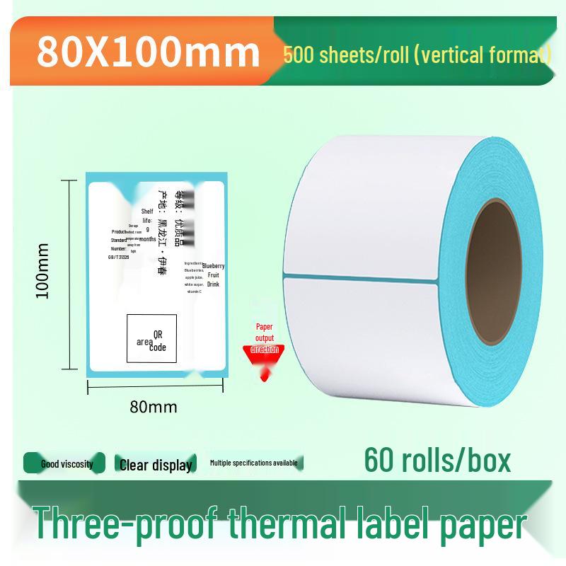 Waterproof Thermal Label Paper for Logistics, Retail, and Hospital Barcode Printing