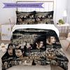 3pcs Custom Name Era Warriors Printed Bedding Set Duvet Cover Closure Includes 1 Duvet Cover & 2 Pillowcases, Soft and Comfortable for All Seasons.