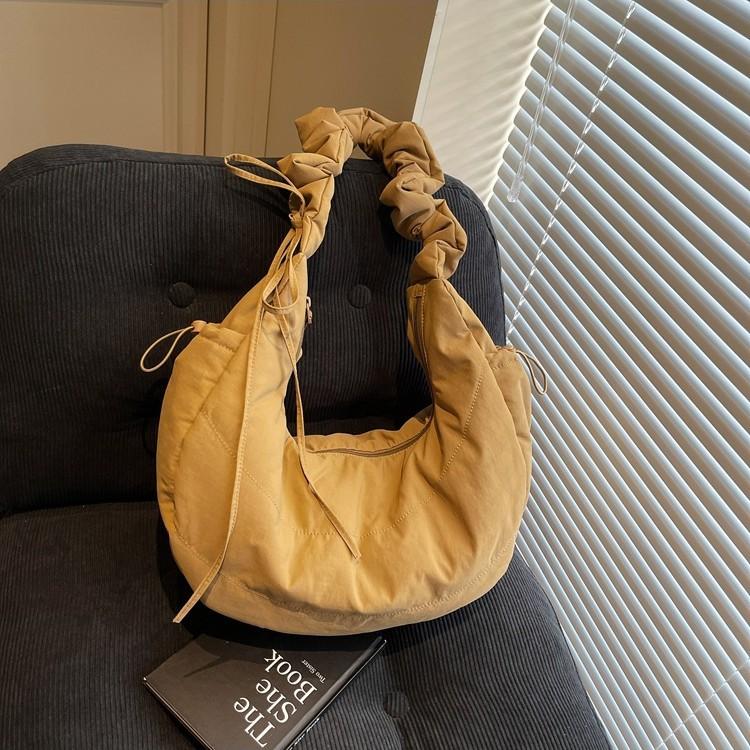 Gefaltete Knödeltasche Damen Sommer neu trendige Mode leichte Wolkentasche lässige Pendler Achsel-Umhängetasche