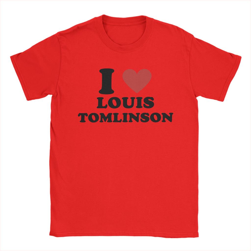 Men TShirts I love Louis Tomlinson Novelty Pure Cotton Tee Shirt Short Sleeve  T Shirt O Neck Clothing Birthday Gift