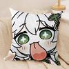 Nahida Cute Genshin Impact Cushion Cover Silky Short Plush Invisible Zipper Dustproof Sofa Pillow Case For Home Decor