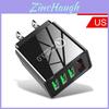 Ce And Fcc Certified 3usb Travel Charger With Variable Frequency Display