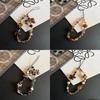 Leopard Print Phone Lanyard Pvc Handcrafted Keychain For Men Women