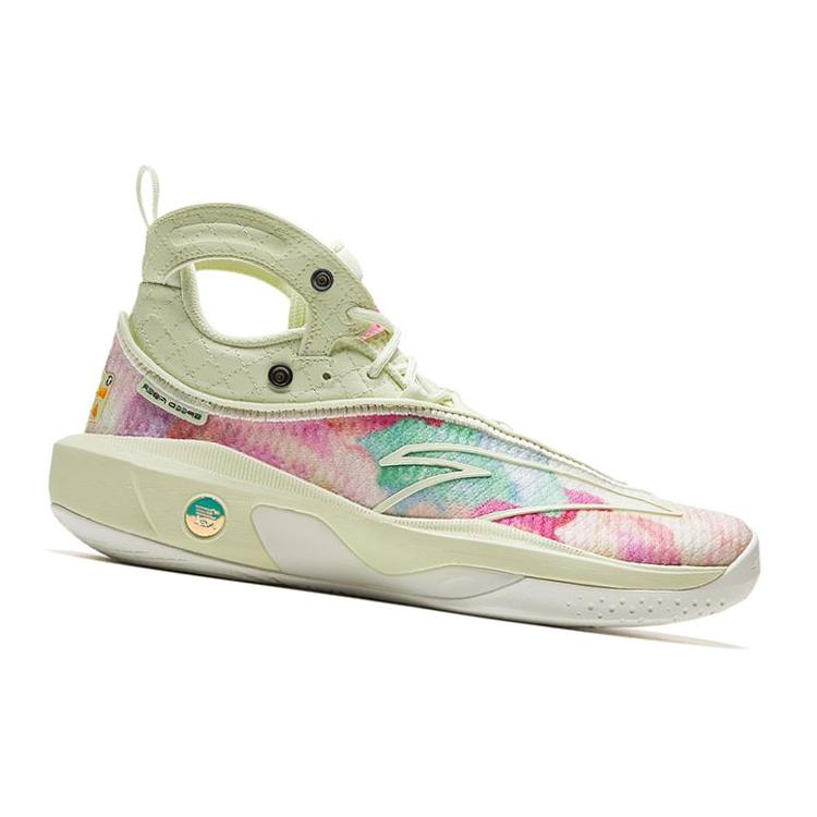 New Anta KT8 KT 8 Four Fruits Soup Anti Slip Wear Resistant High Top Basketball Shoes Men's Green Red 112331101-5