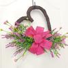 Heart Shaped Artificial Rose Wreath Valentine's Decoration Spring Wreath for Front Door Wall Window Wedding Anniversary