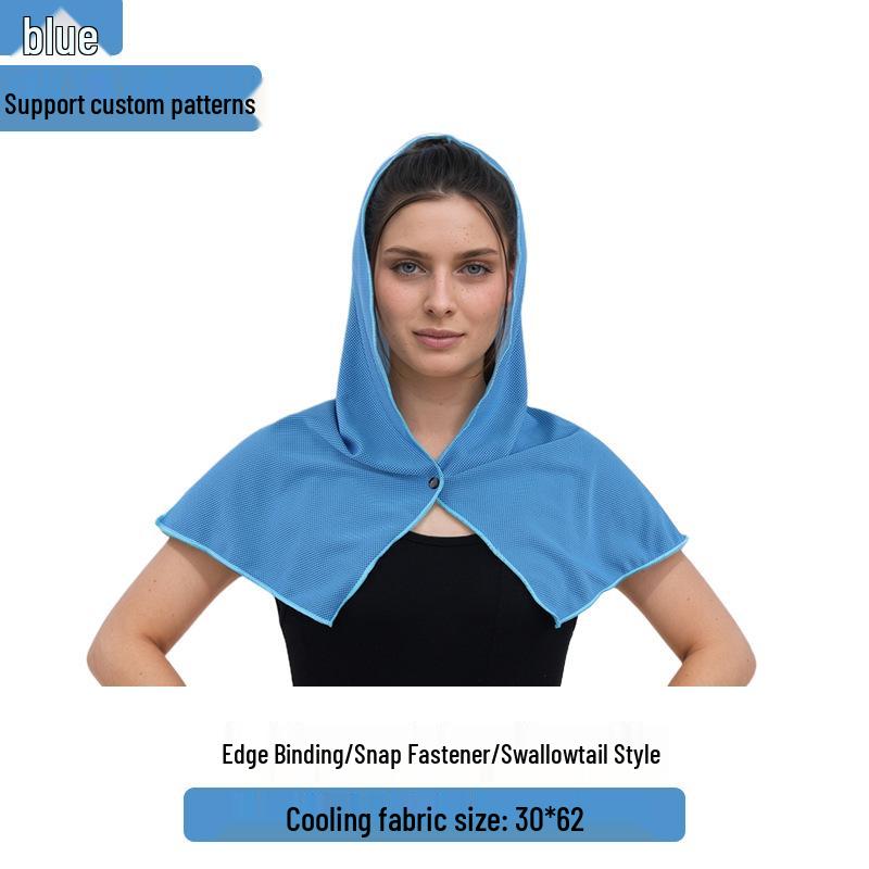 Cooling Headband Towel - Quick-Drying, Sweat-Absorbent with Button, for Men & Women, Outdoor Use, Patterned Ice Towel