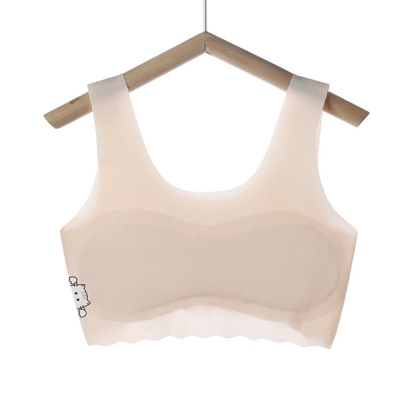 Seamless Girls' Junior High School Student Bra: Teen Thin Underwear Small Vest