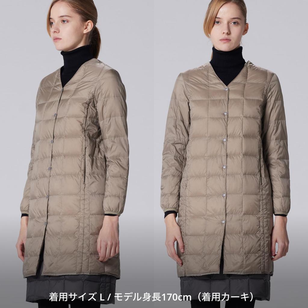 Taion Down Dark Charcoal Women's W101-LONG Jacket,