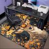 1PC Custom Name Autumnal Deer Portrait Theme Floor Mat Ideal for Living Room, Game Rooms, Office, Bedroom, Floor Mat Playful Design