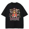 Streetwear Lustiges Katze Grafik T-Shirt Baumwoll T-Shirt Unisex Oberteile Tees Kurzarm T-Shirt(4)