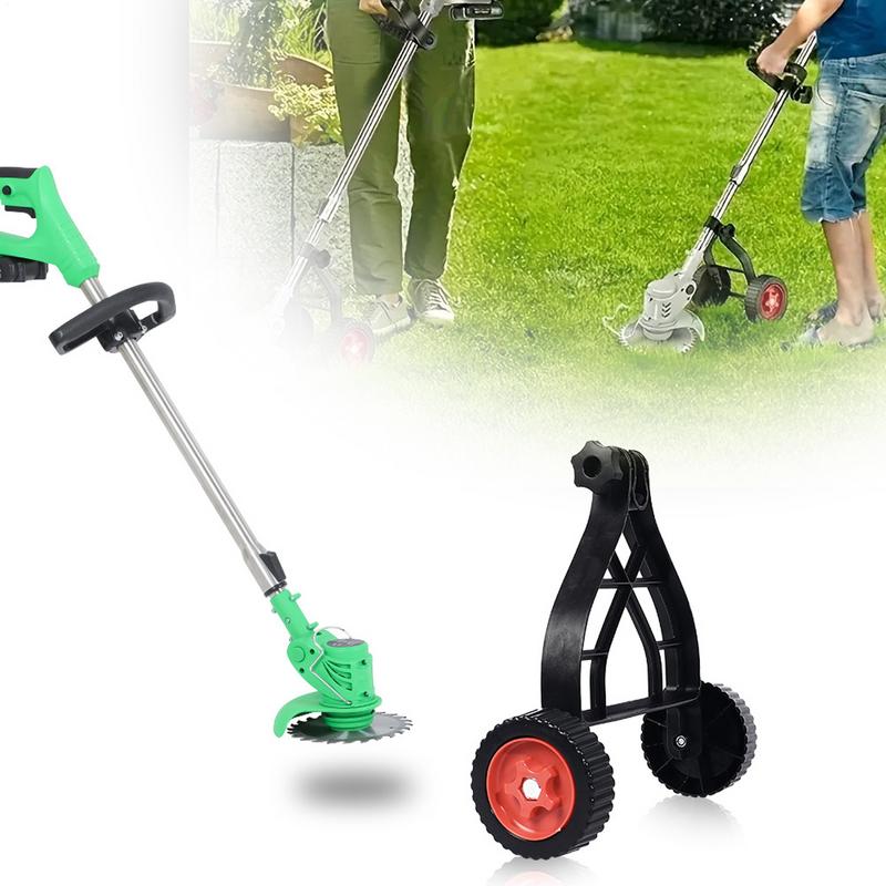 Adjustable Lawn Mower Support Wheel Attachment Garden Grass Trimmer Detachable Auxiliary Wheel Quick Change Power Tool