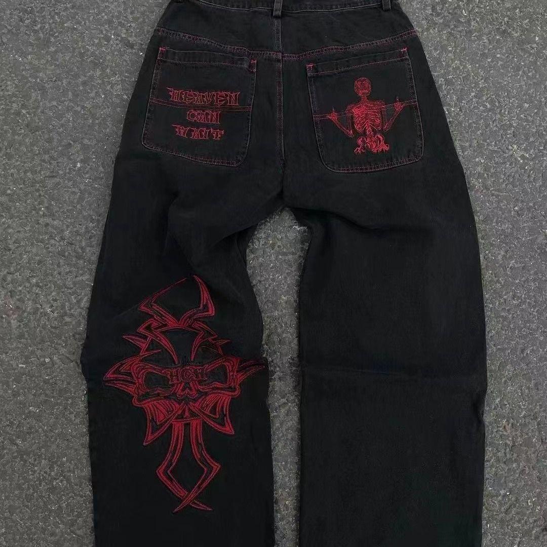 Y2K Džinsi Vīriešu Hip Hop Retro