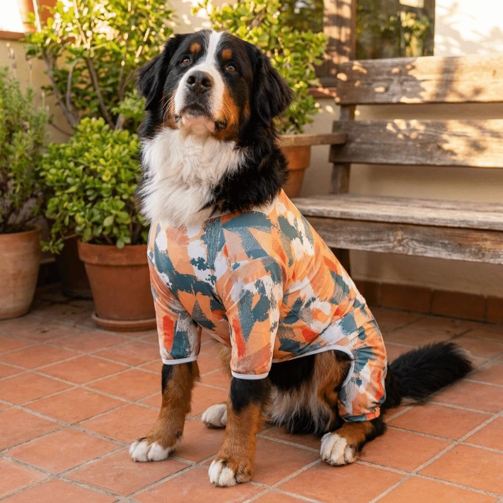 Ultra-thin Breathable Dog Sunscreen Clothes Sun Protection Cartoon Print Pet Four-Legged Clothes Lightweight Dog Jumpsuit