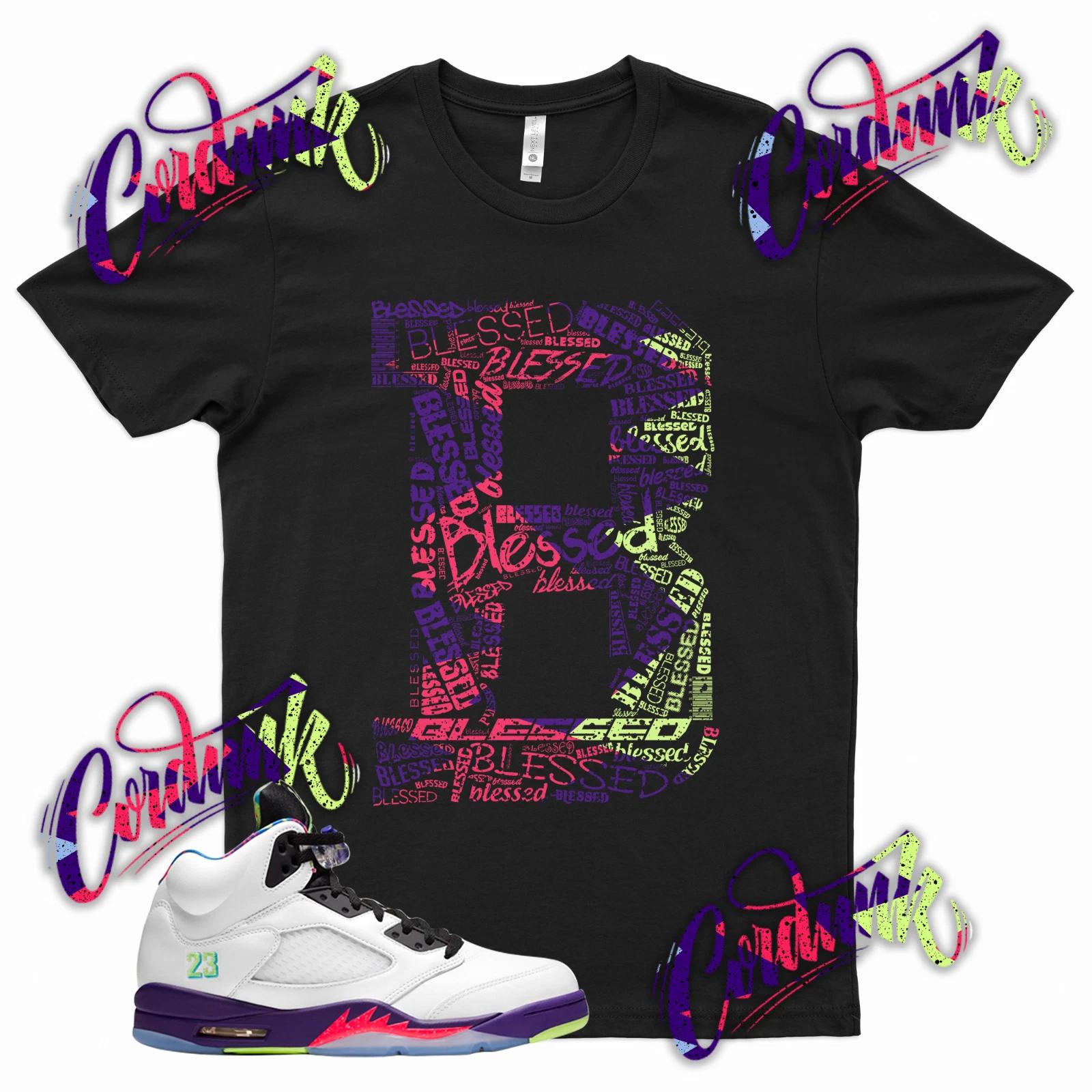 Black BE BLESSED T Shirt for J1 5 Alternate Bel Air V Fresh Prince M