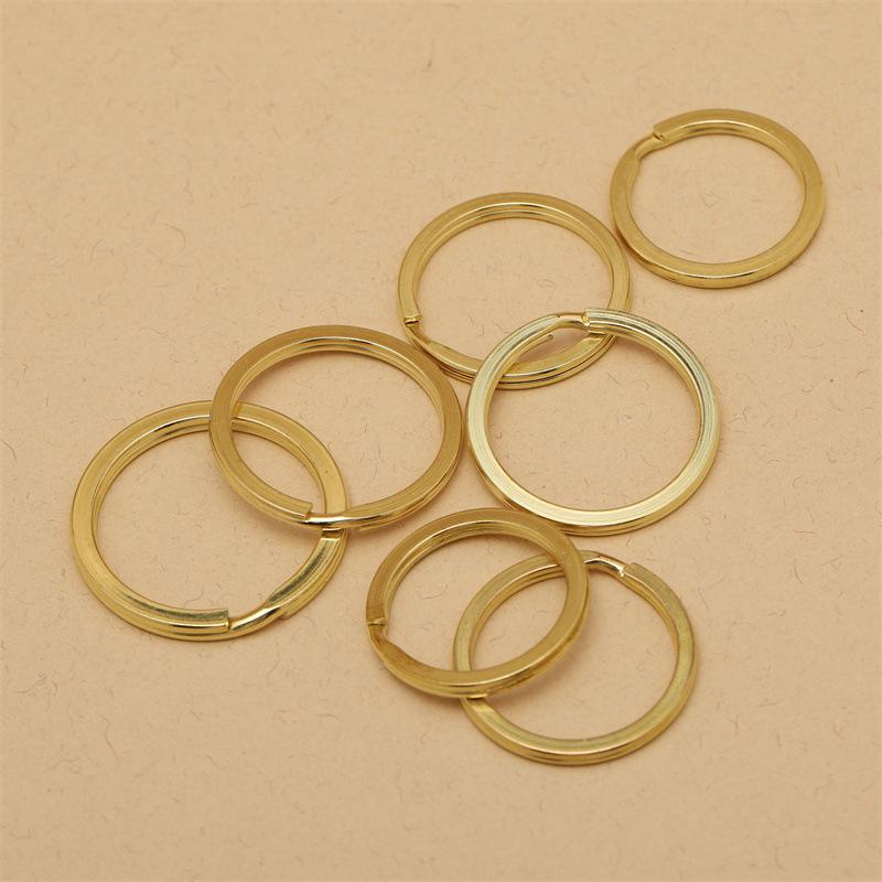 Brass Keychains Gold Color Open Jump Rings Diy Jewelry Making Accessories