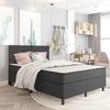 Box Spring Bed Frame Gray Fabric 160x200 cm