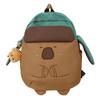 Cartoon Capybara School Bag Kawaii Shoulder Bag Lovely Capybara Nylon Backpack  Girls