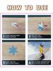 Snowboard Deck Pad Anti-Slip Snowflake Snow Crystal Strong Adhesive (White