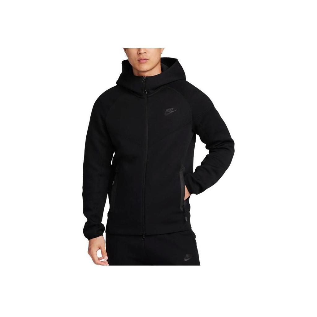Nike Düz Renk Fermuarlı Kapüşonlu Spor Ceket Çift Fermuarlı Erkek Ceketleri Siyah FB7922-010