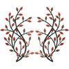 2 Pezzi Decorazione Murale Foglia d'Albero in Metallo Ramo d'Olivo Foglia Arte Murale Soggiorno, Corridoio Decorazione Murale Decorazione Esterna