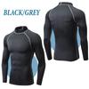 [Nesseo] Rash Guard Men's Long Sleeve Swimsuit High Neck Swimwear