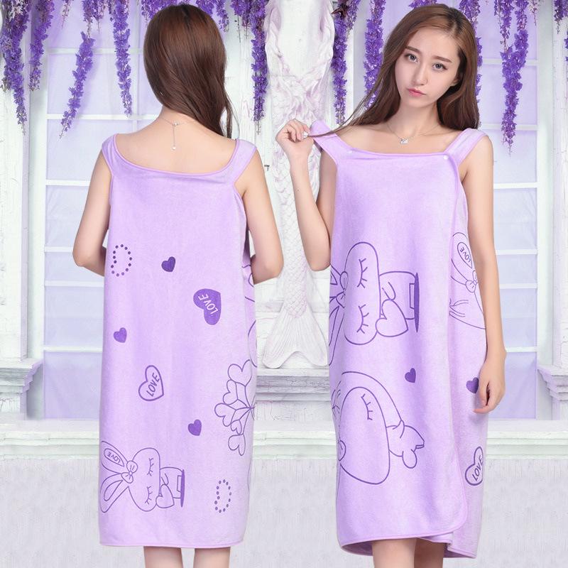 Printed Variety Bath Skirt Magic Wearable Suspender Bath Towel Anti-light Beauty Salon Sweat Steaming Summer Bath Towel