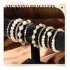 Bead Mix Set 720 Pieces Pearl Beads Handicraft Accessories Parts Spacer Set Handmade Round Beads Strap Bracelet Parts Assortment DIY Handicraft