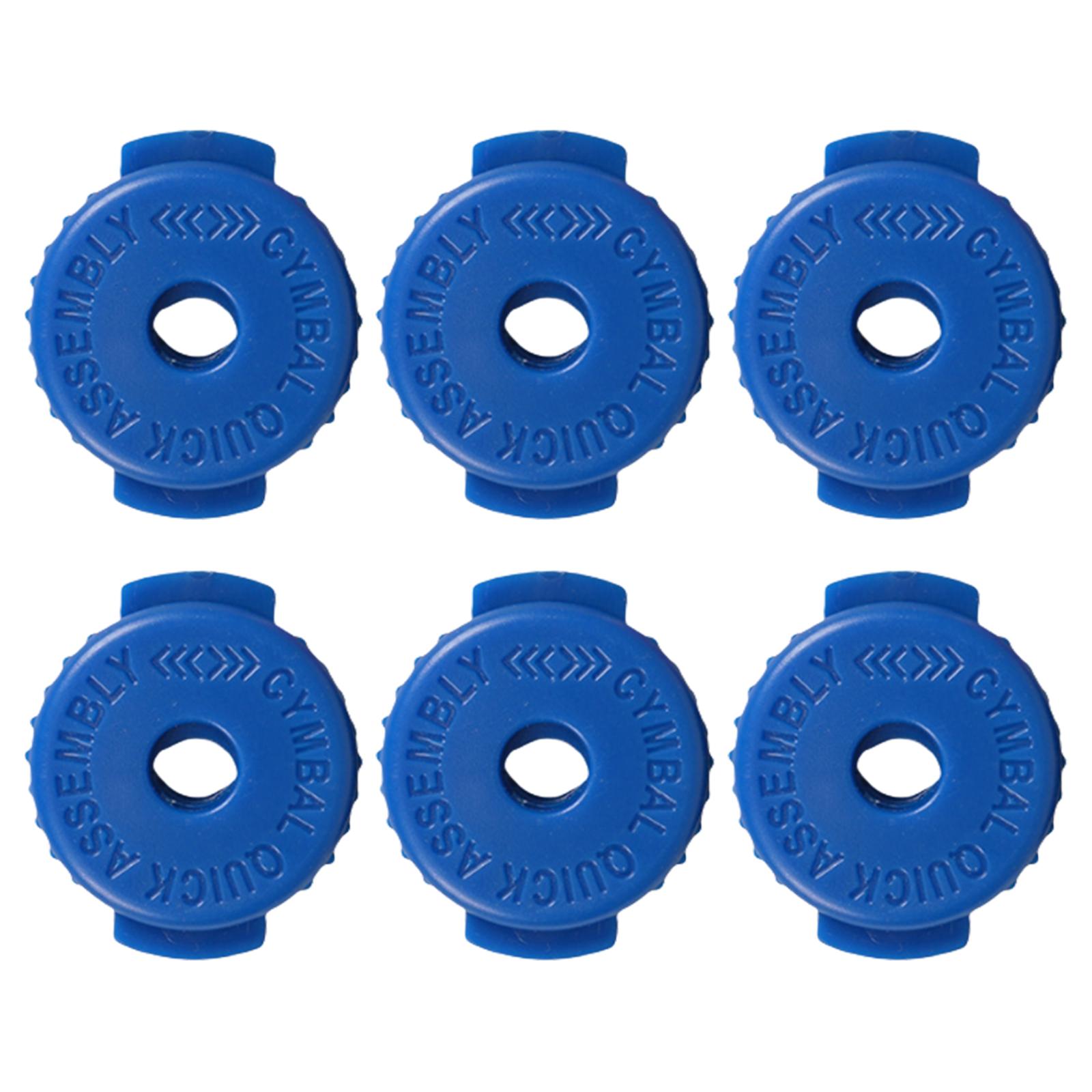 

Pack of 6 Silicone Cymbal Fasteners with Quick Releasing Mechanism Drum Accessory Cymbal Retainer Nuts Silicone Texture синій