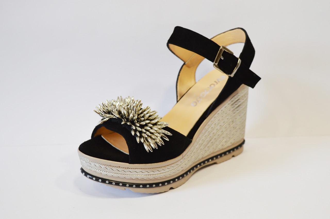 

Босоніжки Evromoda 802218 36 Чорні замші 40 чорний