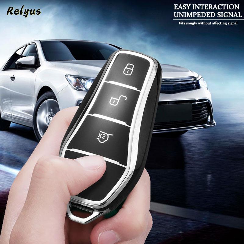 New Soft Transparent TPU Car Key Case for BYD Atto 3 Han EV Dolphin Tang Dm Qin Plus Song ProMAX Yuan Auto Key Car Accessories