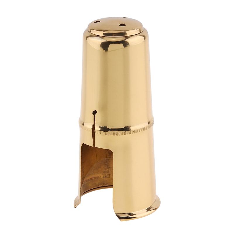 Alto Saxophone Metal Golden Mouthpiece with Cap and Ligature Plated Protective Cap