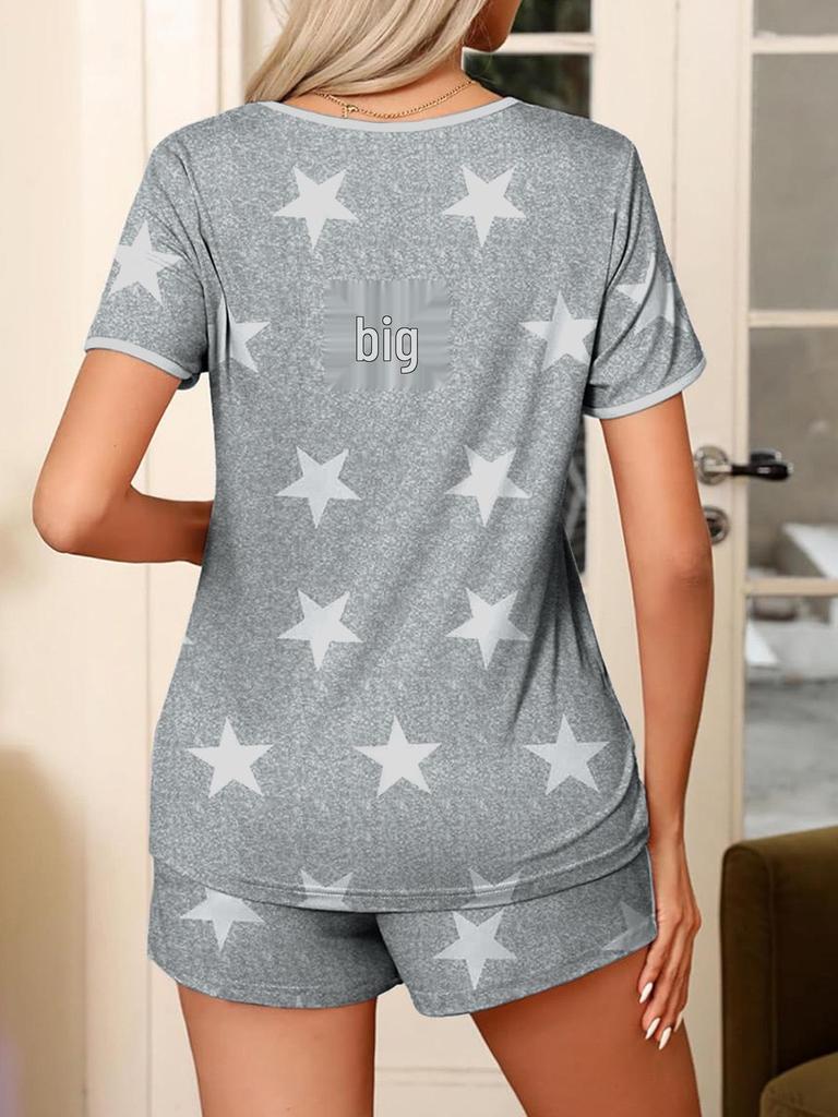 2026 Women's Summer Fashion Set: Round Neck Short Sleeve T-Shirt & Shorts for Casual Wear
