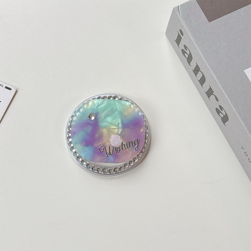 Rhinestone Flower Rendering Contrasting Color Mobile Phone Airbag Bracket Telescopic Magnetic Suction Portable Company Team Building Gift