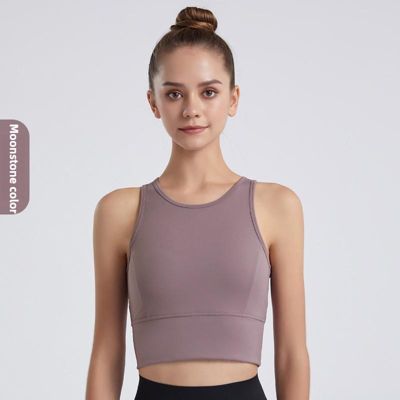 Women's sleeveless yoga exercise breathable top