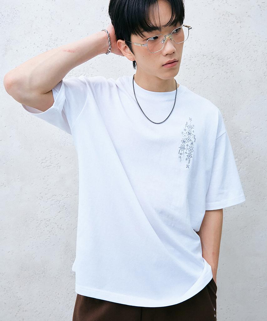 GAKKAI UNIONS Sunshine Embroidered Short Sleeve T-Shirt White